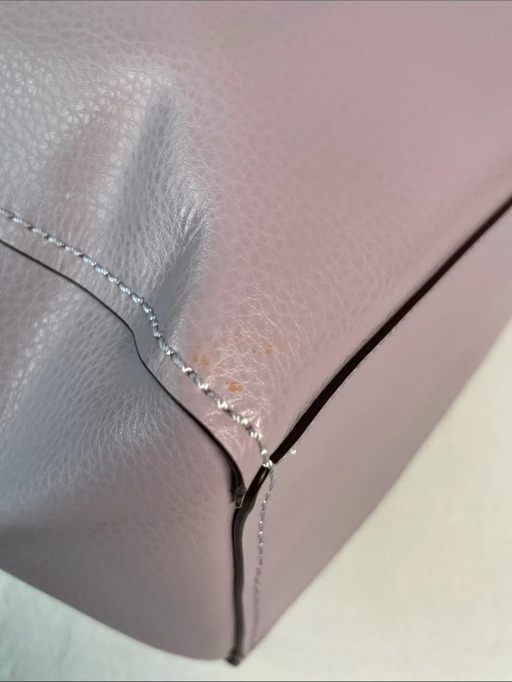 Coach L2054-58860 Derby Leather Tote Lavender Mauve Pebbled Leather